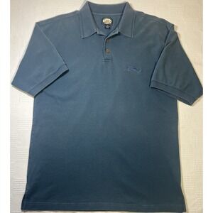 Tommy Bahama Men's Turquoise Blue Polo Shirt Medium Short Sleeve 100% Cotton